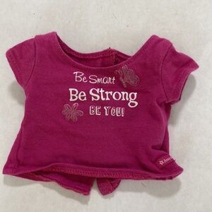 5 for $25 American Girl doll top be smart be strong be‎ you pink